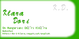 klara dori business card